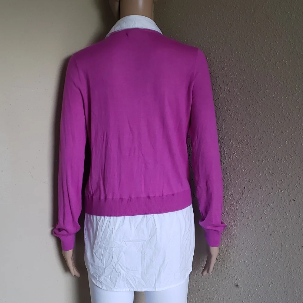 Ralph Lauren Petite Woman Blouse, Purple💜 and White🤍 Colors, Size PS. - Picture 4 of 5